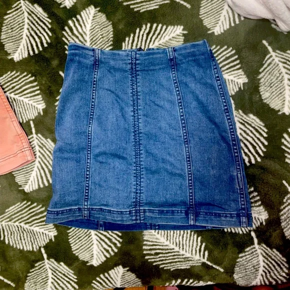 Free people Jean skirt size 0 - Picture 1 of 3